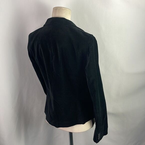 Dkny Black Velvet Blazer Jacket - Picture 5 of 6